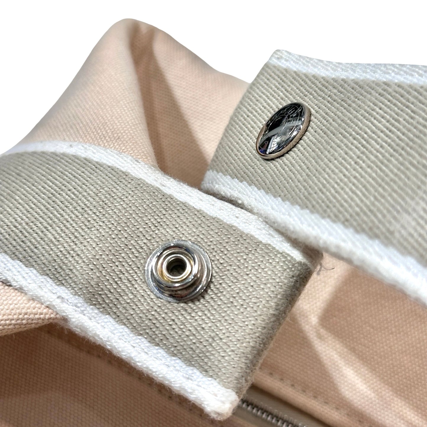 HERMES Canvas Bride-a-Brac GM Pouch Beige