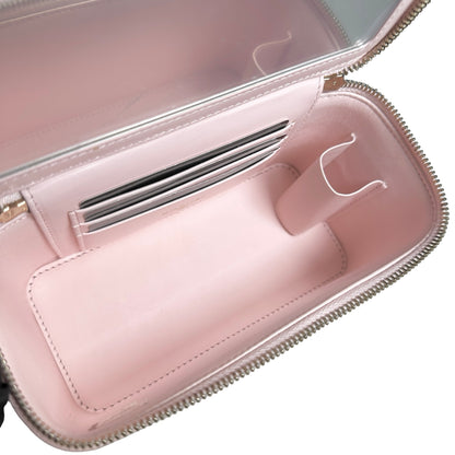 Used CHANEL Quilted Caviar Long Vanity Case Vanity case Pink