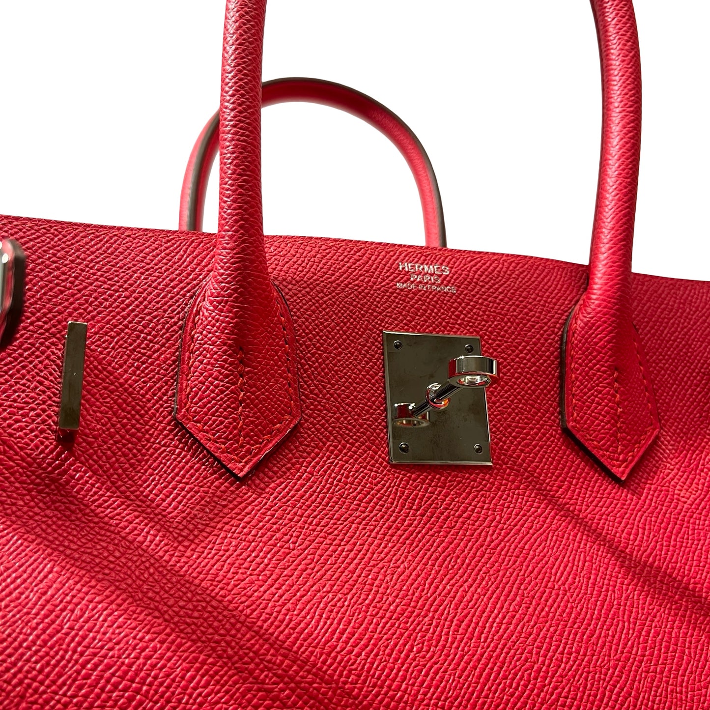 Used HERMÈS Epsom leather Birkin 30 Handbag Pink PHW