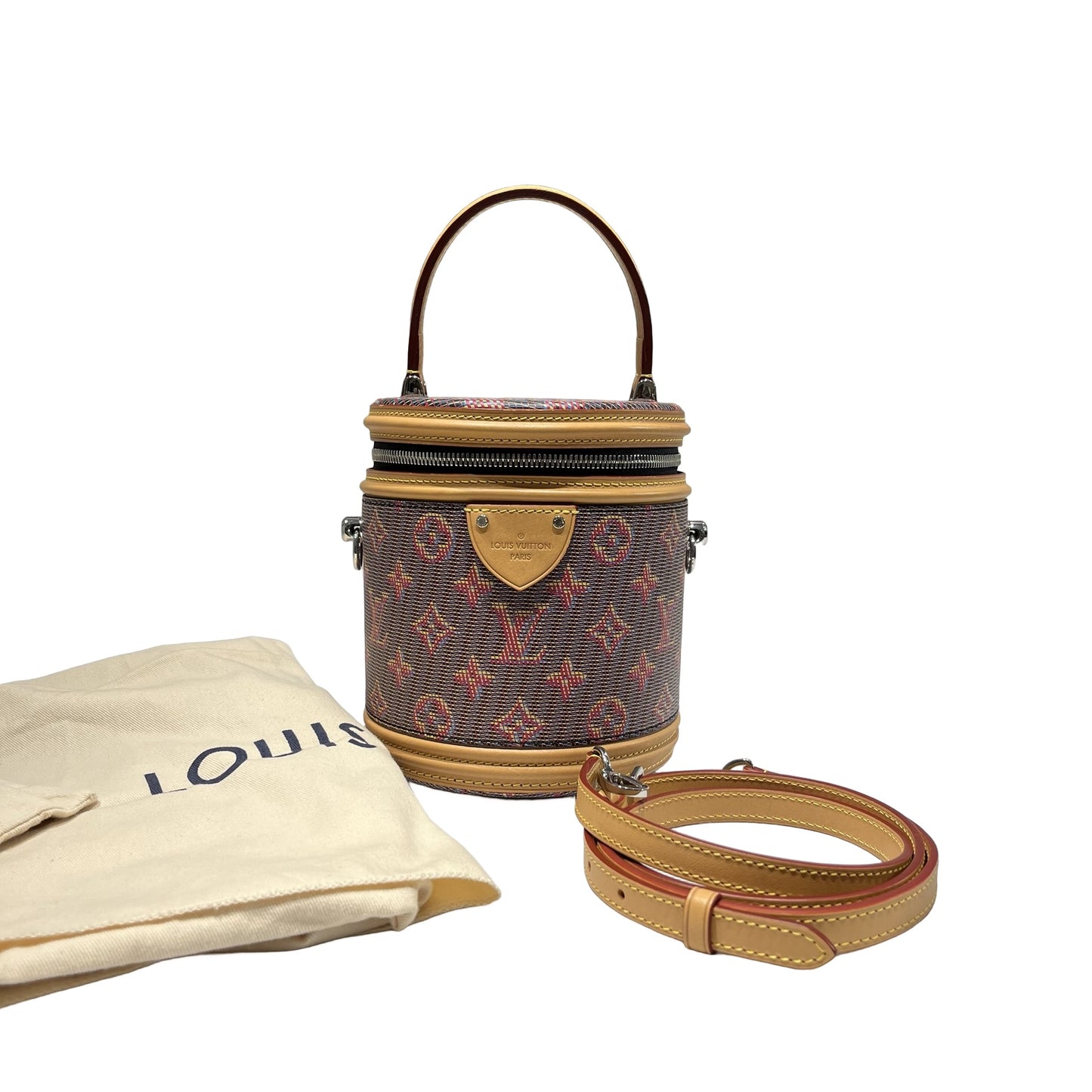 Used LOUIS VUITTON LIMITED EDITION BUCKET Cross Body Bag Brown GHW