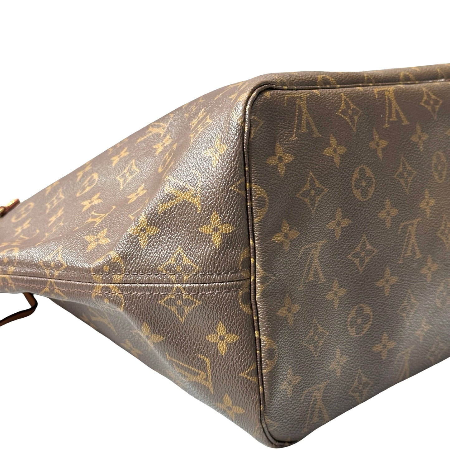 Used Louis Vuitton Monogram Eclipse Canvas Neverfull GM Shoulder Bag Brown GHW