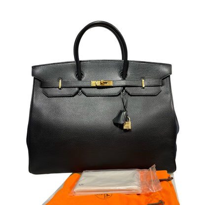 Used HERMES Togo Birkin Handbag Black