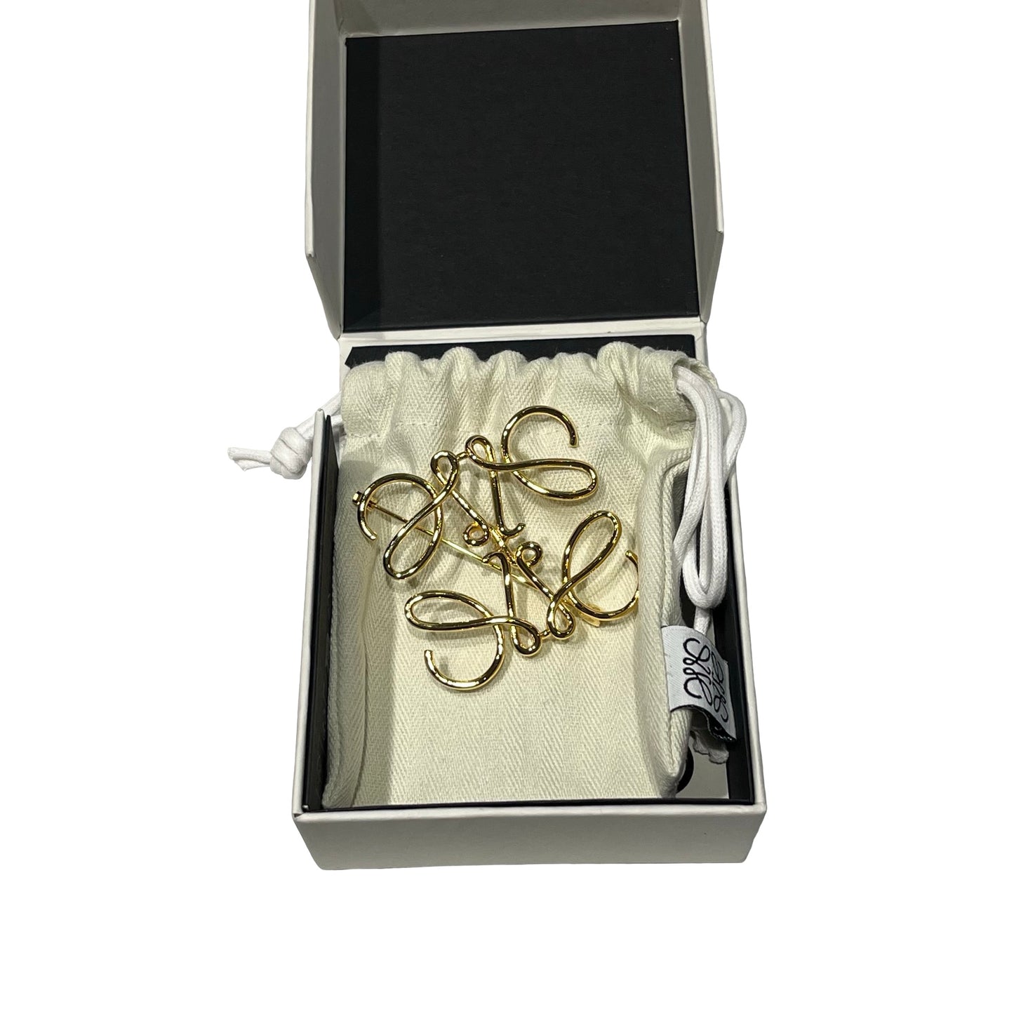 Used Loewe Anagram Brooch Accessories GHW