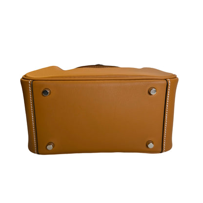 Brand New HERMES Swift Mini Lindy Shoulder Bag Toffee PHW