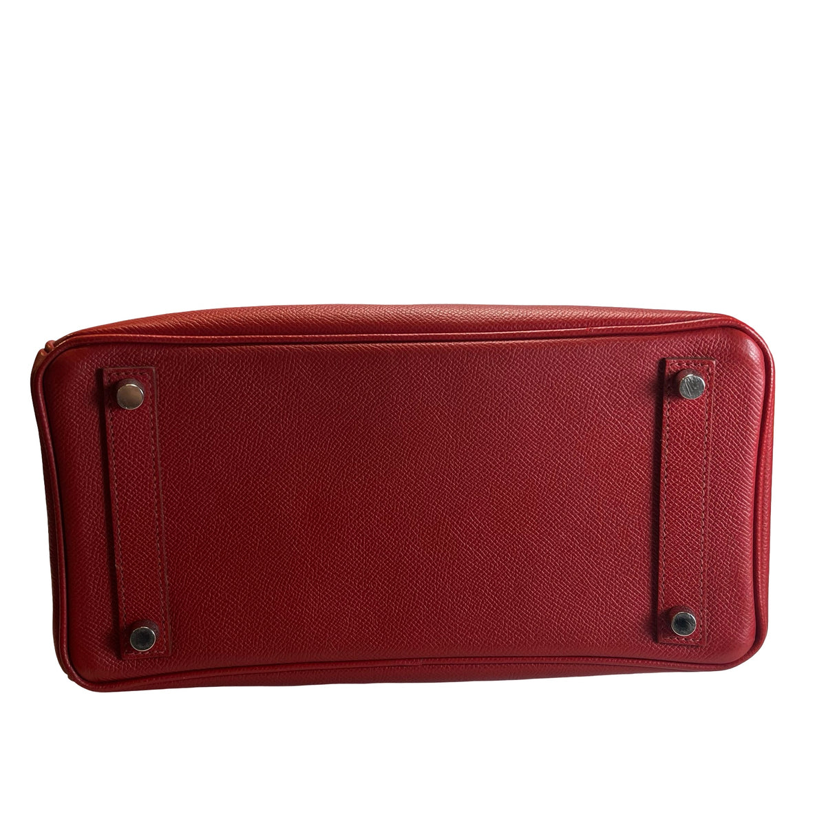 Used HERMES Epsom HAC 28 Handbag Red PHW