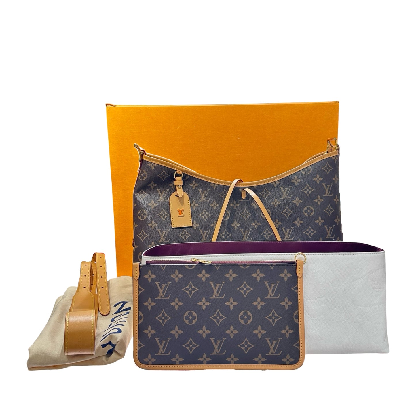 Used LOUIS VUITTON CarryALL PM Shoulder Bag Brown GHW