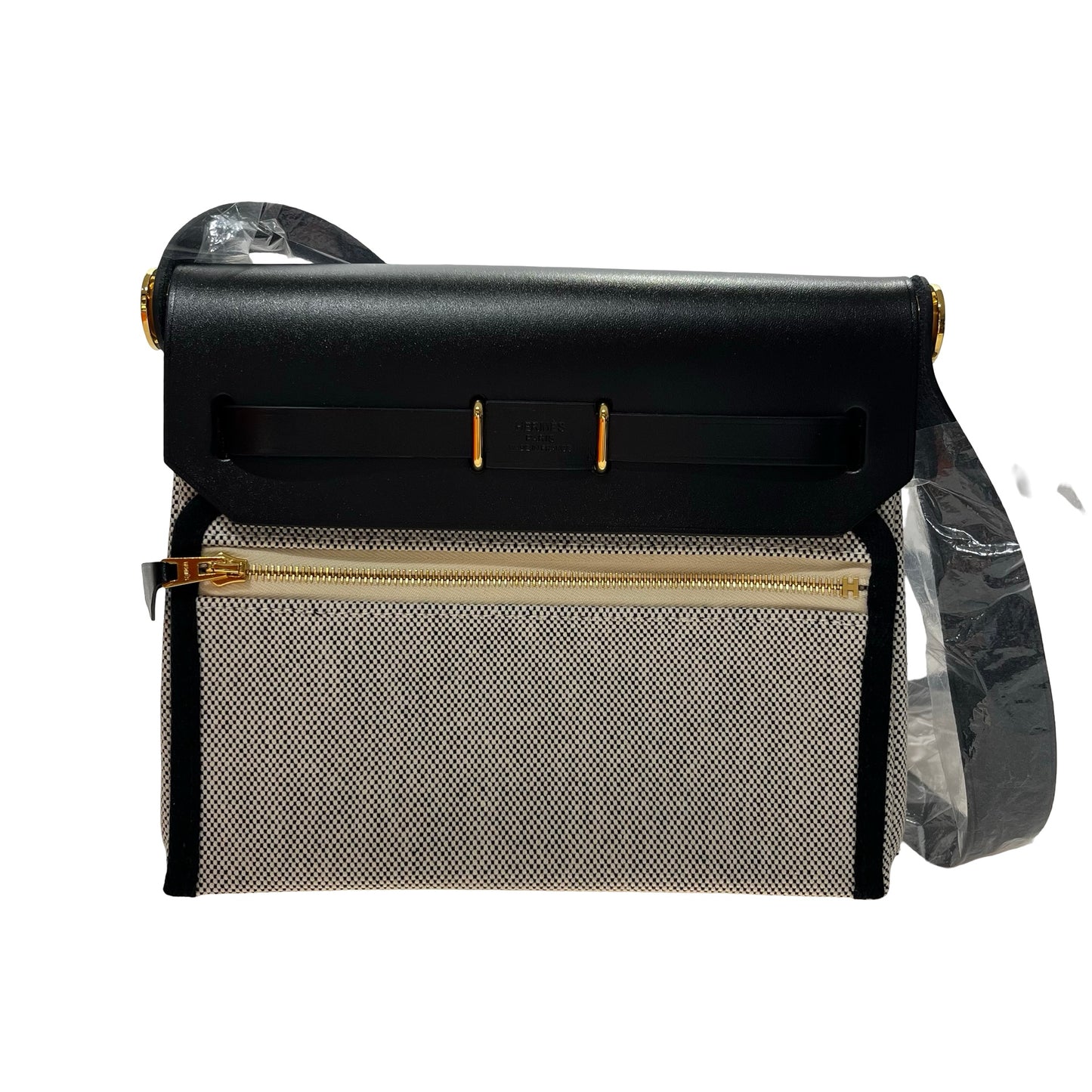 Unused HERMÈS Mini Herbag Shoulder Bag Black GHW