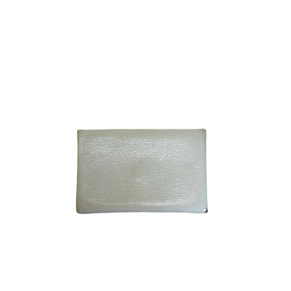 Used HERMES Epsom Calvi Card case Light Blue