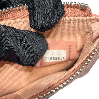 Unused CHANEL Lambskin Leather Pouch Pink PHW