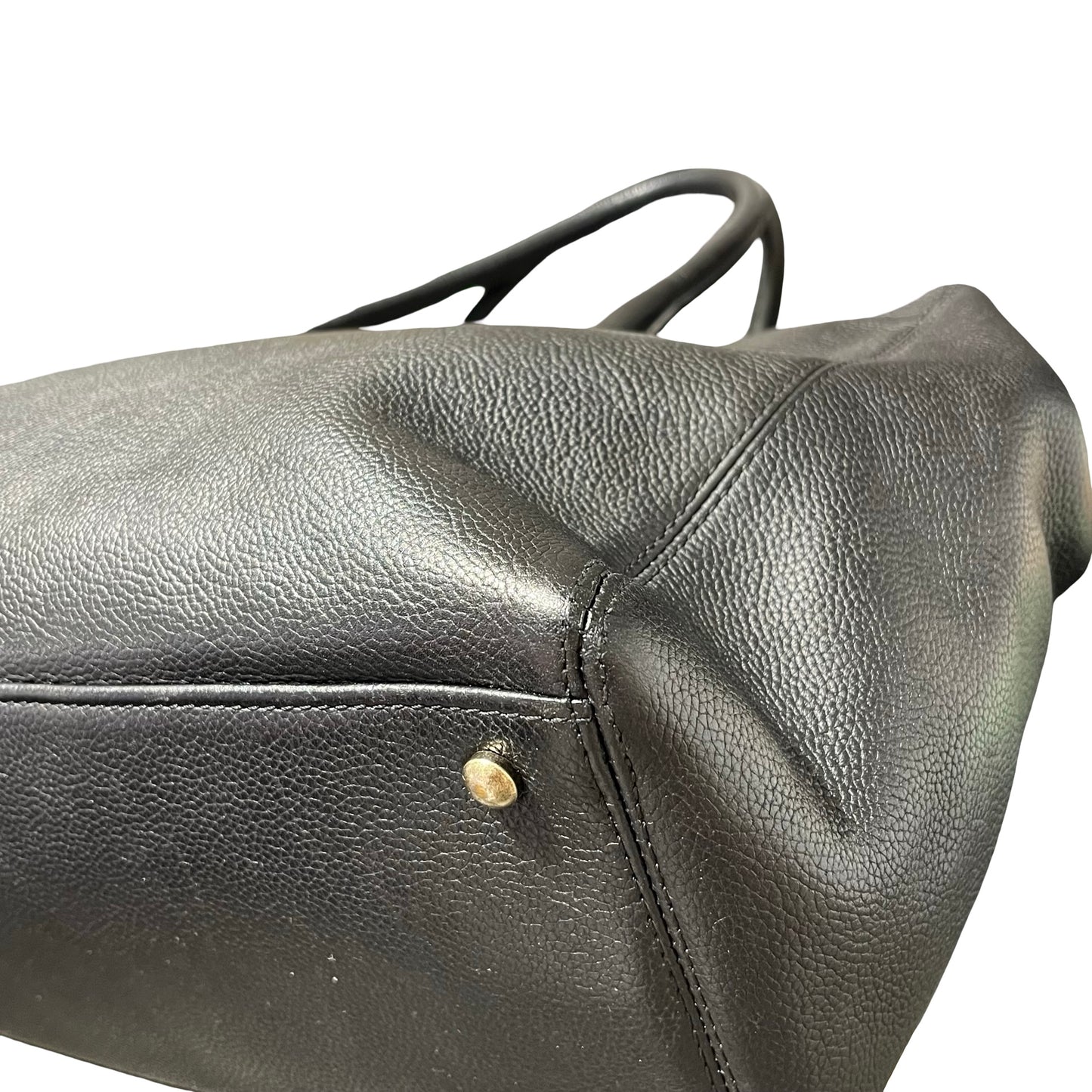 Used CHANEL Calfskin Leather Executive Tote Bag Black PHW
