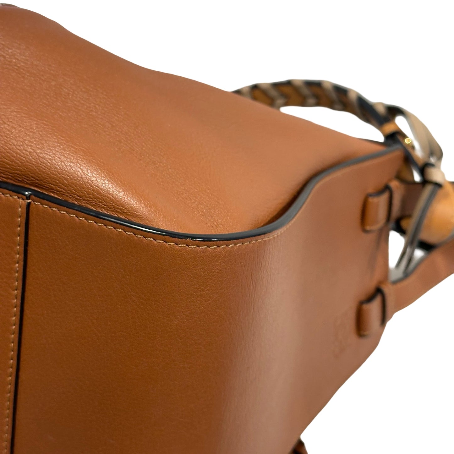 Used LOEWE Leather Hammock Shoulder Bag Tan