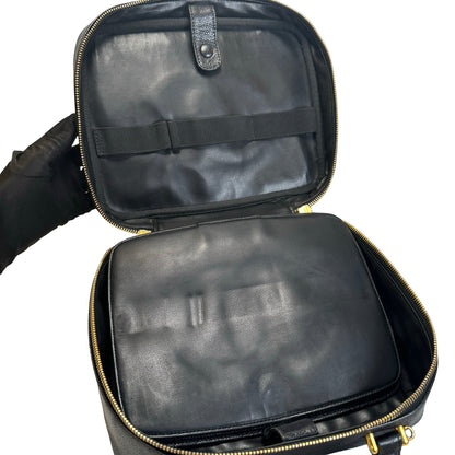 Used CHANEL Caviar leather Caviar Vanity Case Vanity case Black Gold