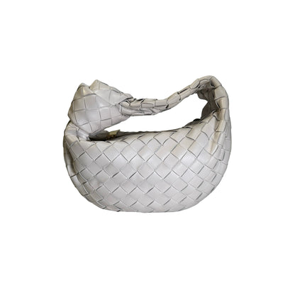 Used BOTTEGA VENETA Intrecciato Leather Jodie Handbag White GHW