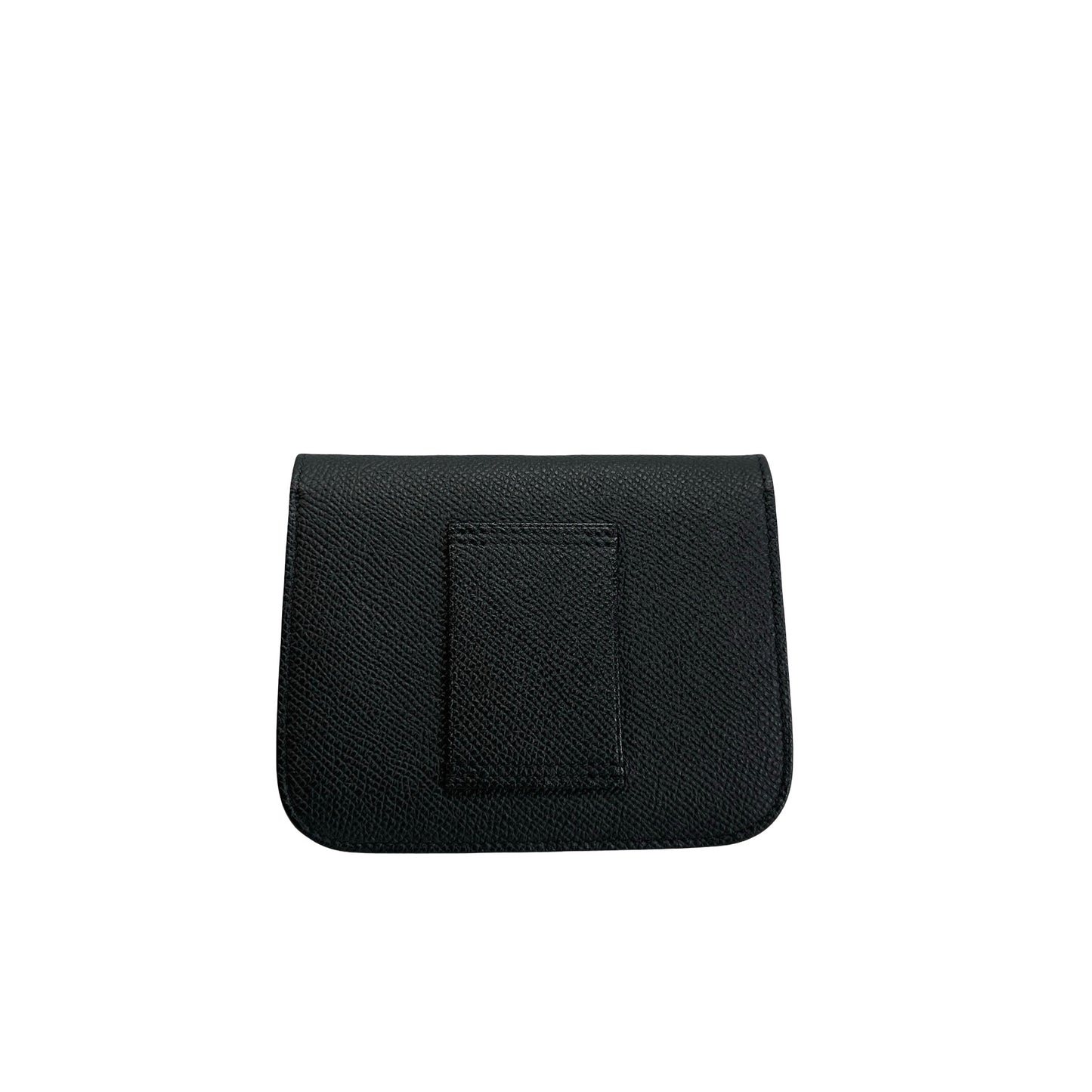 Used HERMES Epsom Constance Slim Wallet Black Gold