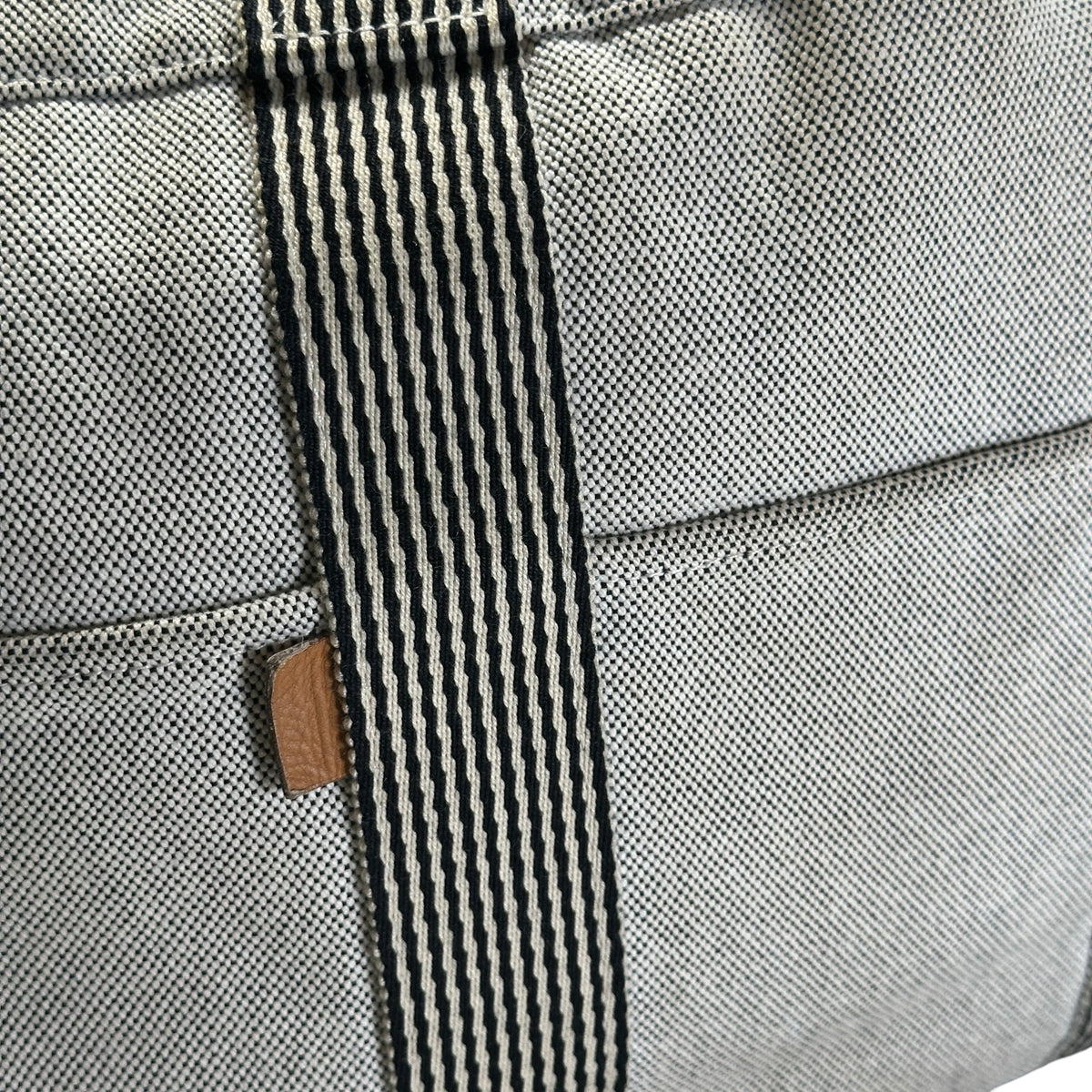 Used HERMES Canvas Fourre Tout Tote Bag Grey Black