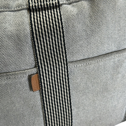 Used HERMES Canvas Fourre Tout Tote Bag Grey Black