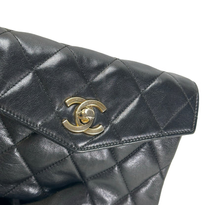 Used CHANEL Quilted Matelasse Belt bag Black