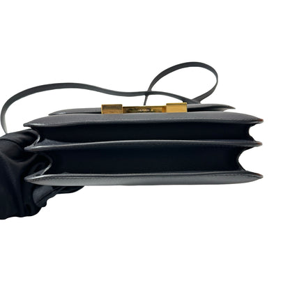 Used HERMÈS Mini Constance Shoulder Bag Bleu indigo GHW