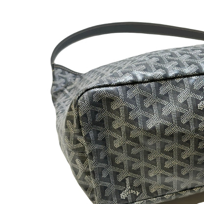 Used GOYARD Goyardine Canvas Rouette Hobo Bag Grey