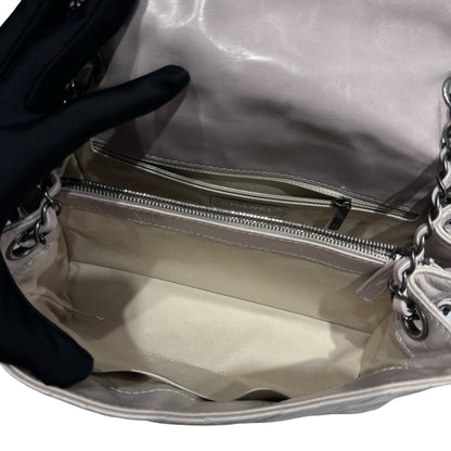 Used CHANEL Flap Chain Shoulder Bag Grey