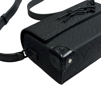 Used LOUIS VUITTON Taurillon Leather Steamer Wearable Wallet Cross Body Bag Black