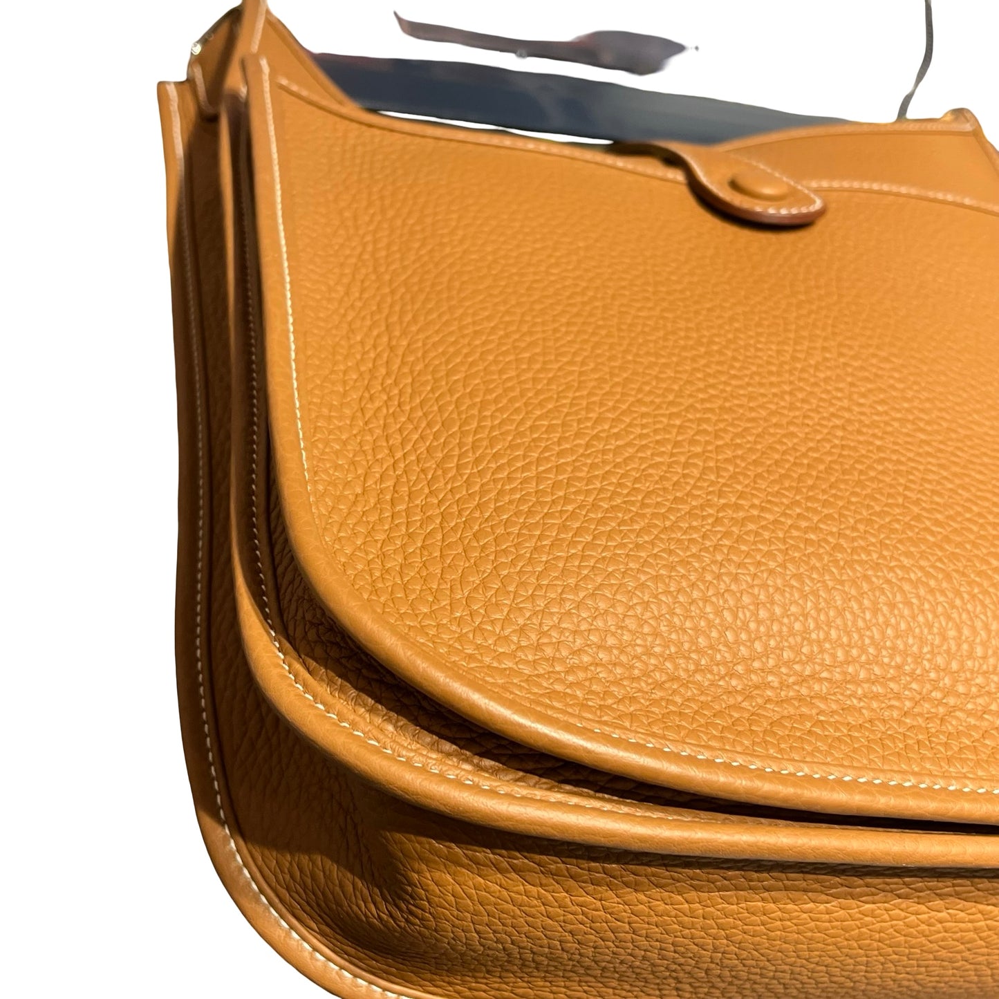 Used HERMÈS Clemence leather Evelyne 29 Shoulder Bag Brown