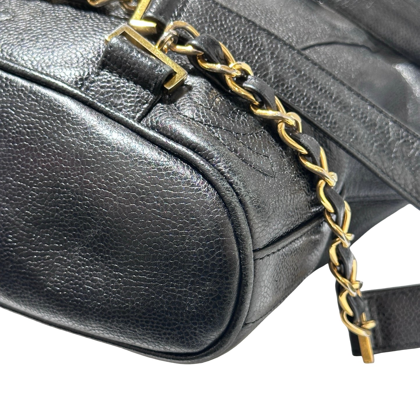 Used CHANEL Backpack Black GHW