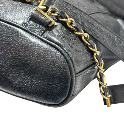 Used CHANEL Backpack Black GHW
