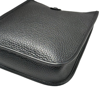 New HERMÈS MINI EVELYNE Cross Body Bag Black PHW
