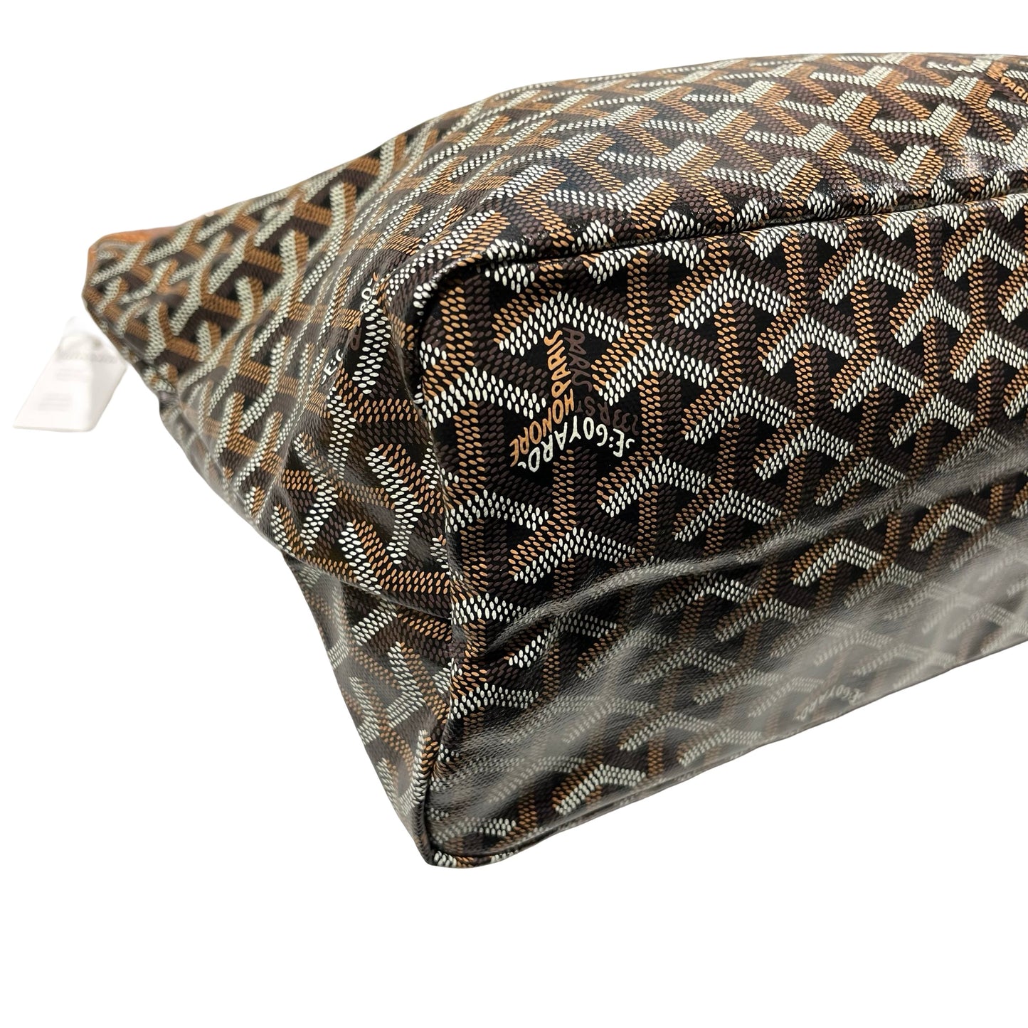 Unused Goyard Canvas Calfskin Leather Hobo Bag Brown PHW