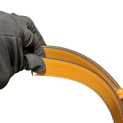 Used HERMÈS Calfskin Leather Belt Gold PHW