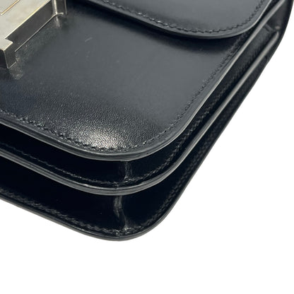 Used HERMES Solid color Constance Shoulder Bag Black