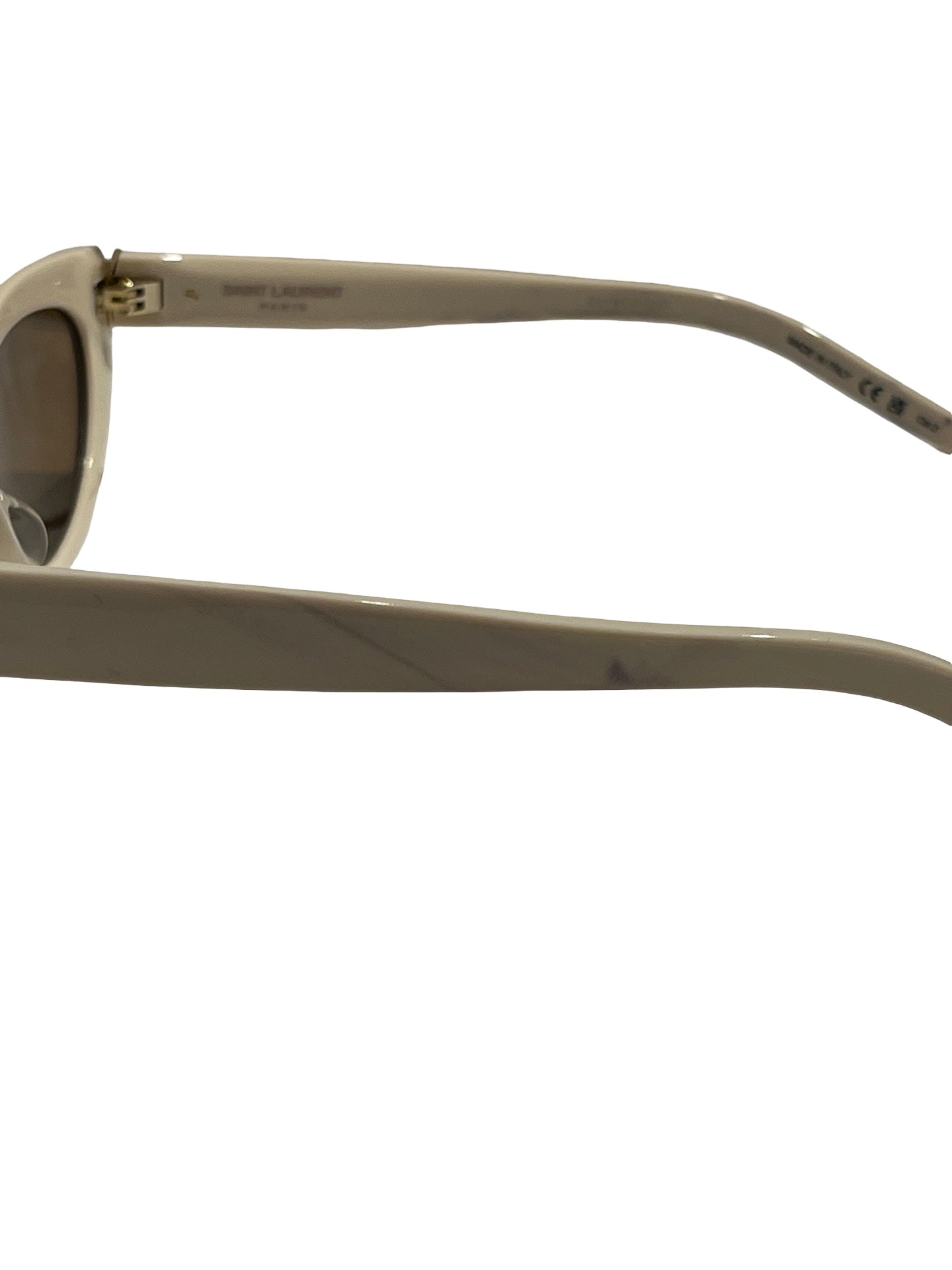 Used SAINT LAURENT Sunglasses Accessories White Brown