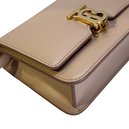 Used BURBERRY Calfskin TB Bag Shoulder Bag Beige