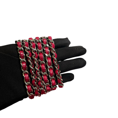 Used CHANEL Quilted Leather Wallet On Chain (WOC) Wallet on chain Red PHW
