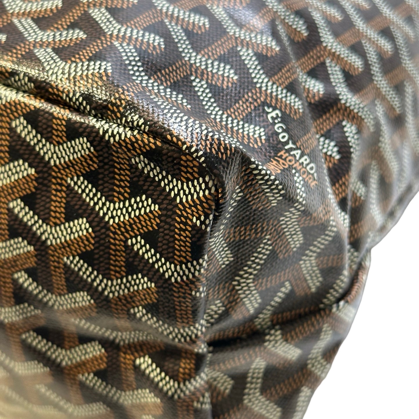 Used GOYARD Monogram BOHEME HOBO Hobo Bag Black Brown White