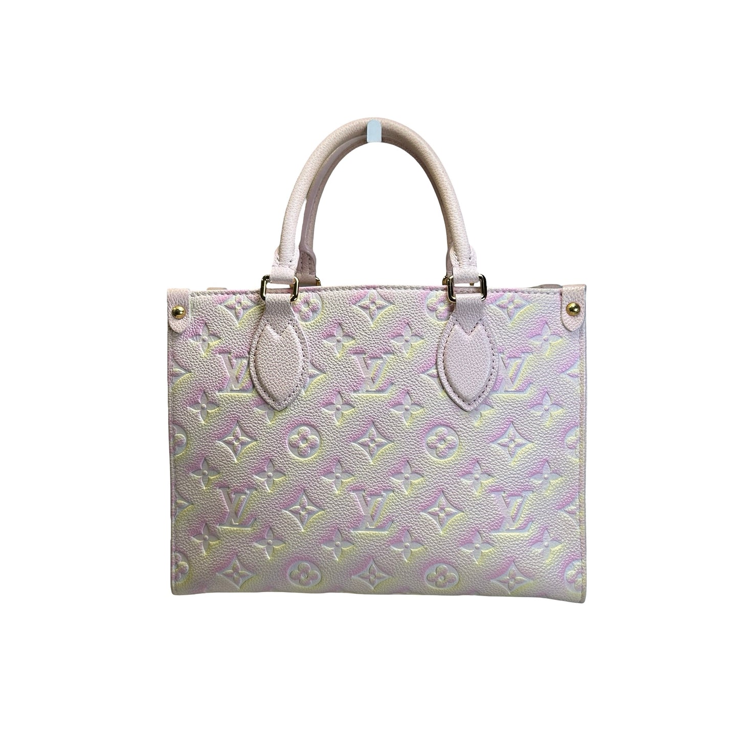 Used LOUIS VUITTON Monogram Empreinte Leather On The Go Handbag Sunrise Pastel