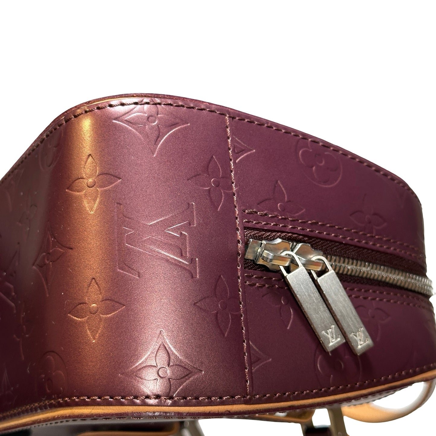 Used LOUIS VUITTON Monogram Satchel PHW Red