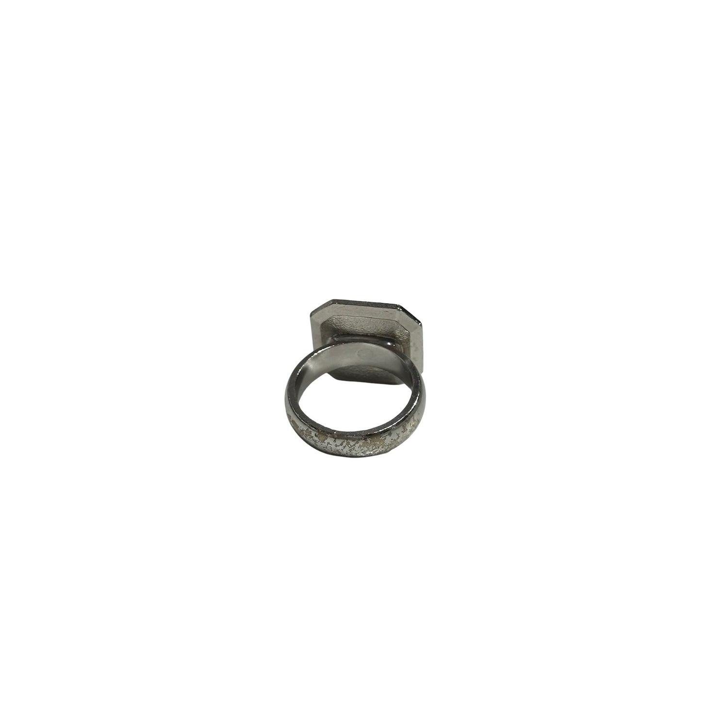 CHANEL EMERALD-SHAPED CC LOGO RING WITH CRYSTALS [3001015]