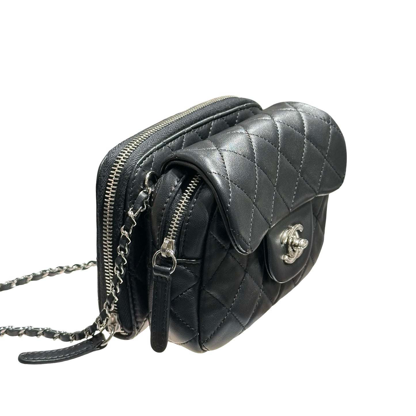 CHANEL MINI DOUBLE POUCH BAG [3000442]