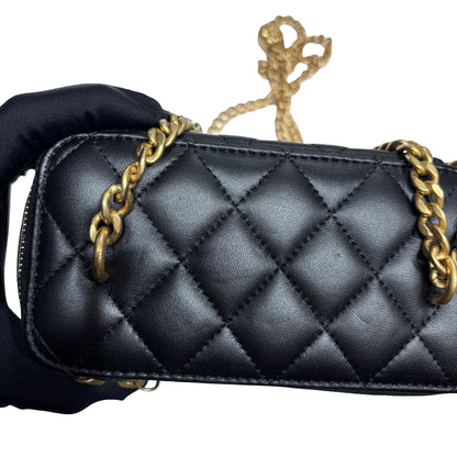 Chanel Vanity Chain Shoulder Bag Black GHW