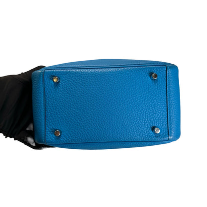 Used HERMES TC Mini Lindy Shoulder Bag Blue PHW