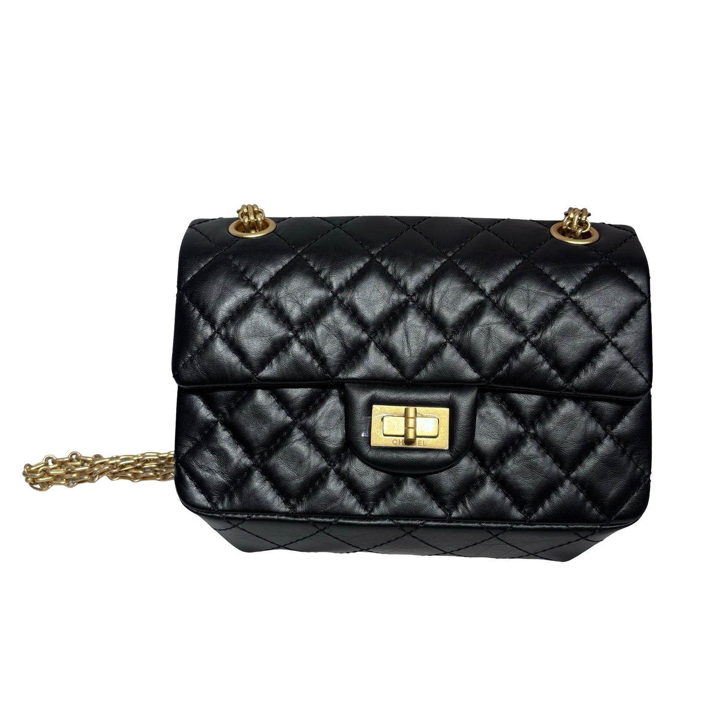New Chanel Mini 2.55 Shoulder Bag Black GHW