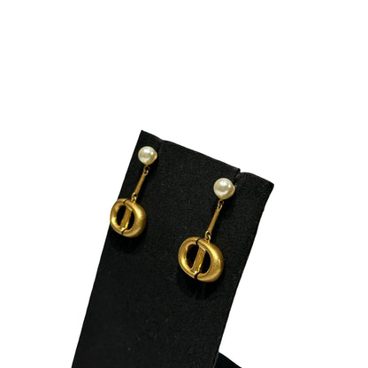 Unused DIOR Earrings White Gold