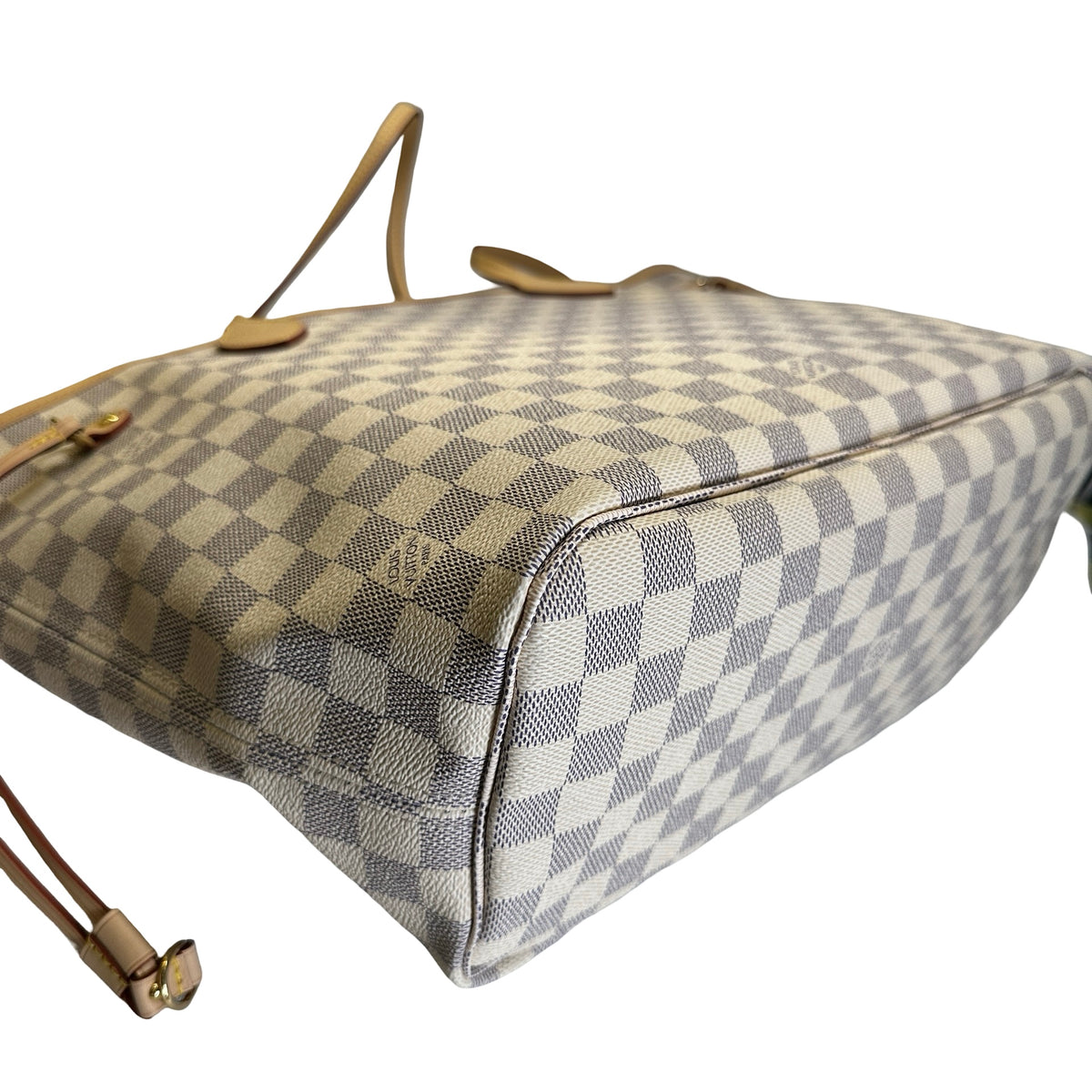 Brand New LOUIS VUITTON Damier Azur Neverfull Tote Bag White Blue