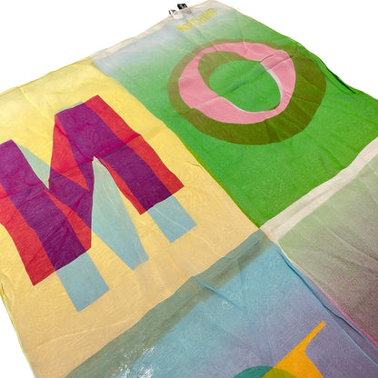Used MOSCHINO Cotton Long Logo Scarf Multicolour Scarf Multicolour