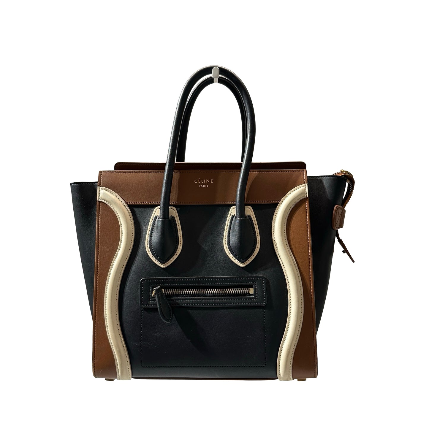 Used CÉLINE LUGGAGE Handbag Brown Black