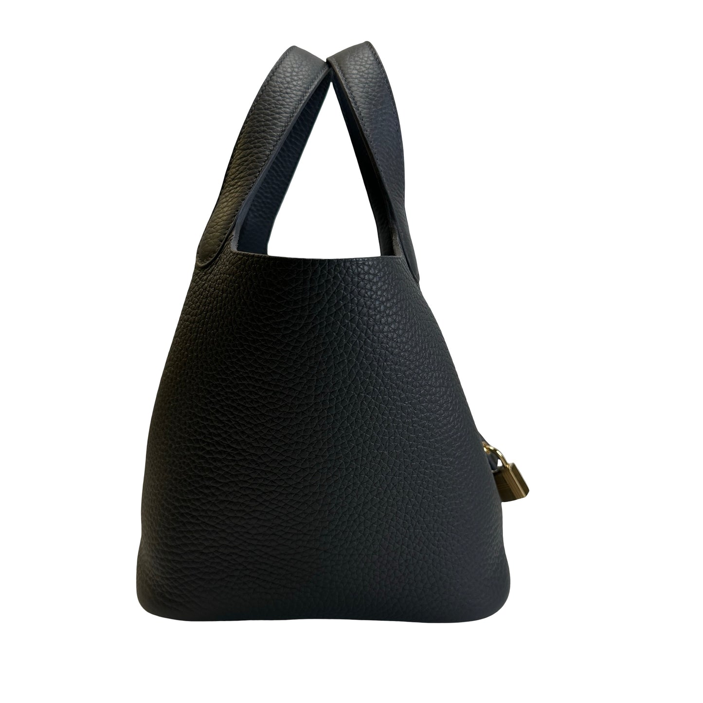 Used HERMES TC Picotin 18 Bucket Bag Grey GHW