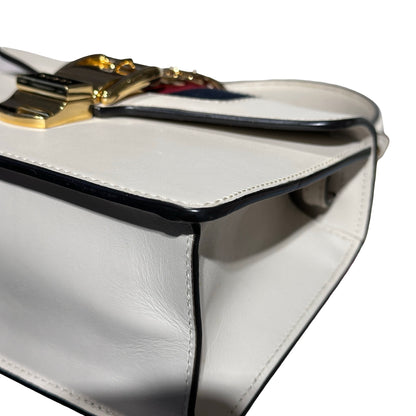 Used GUCCI Cross Body Bag White GHW