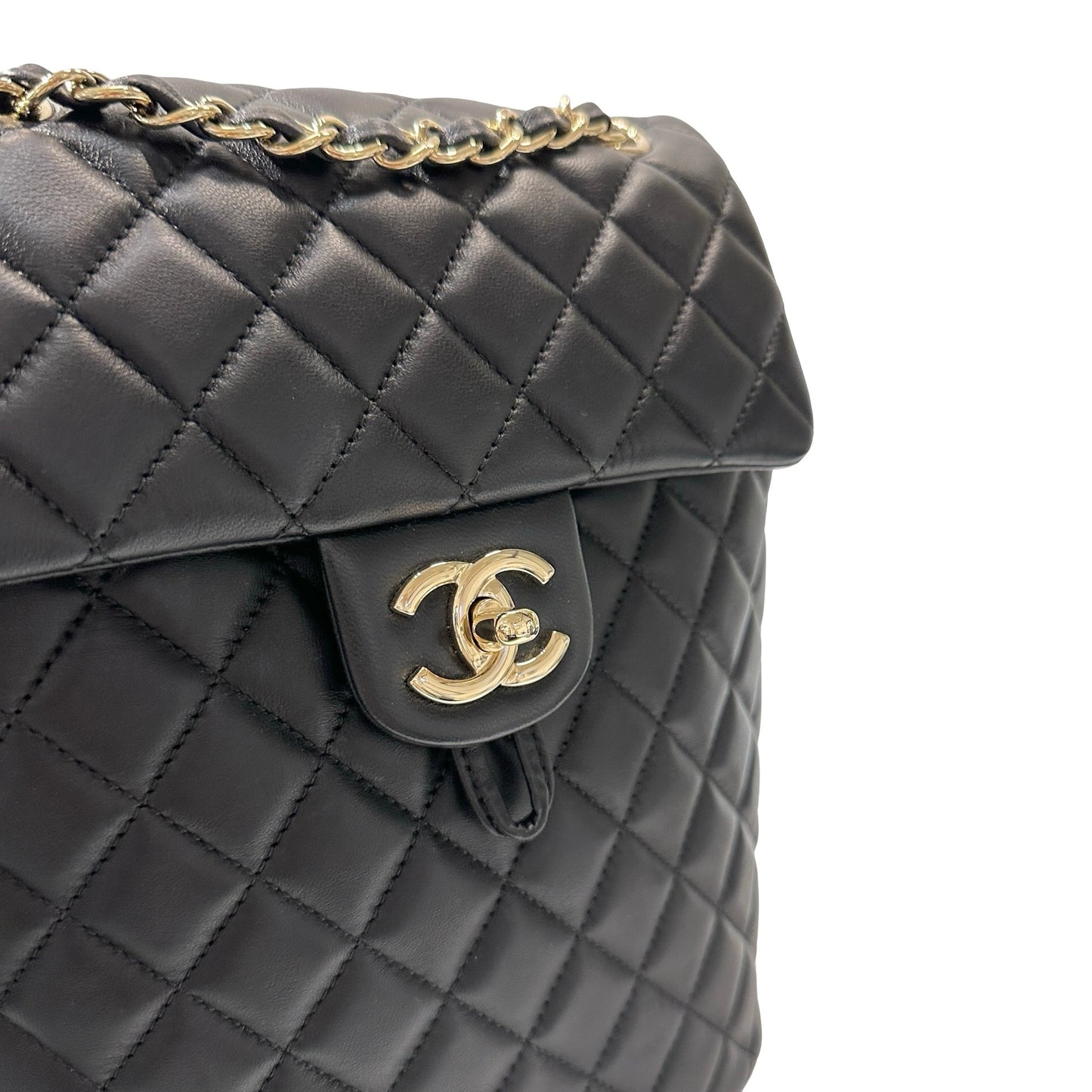 Used CHANEL Lambskin Leather Backpack
